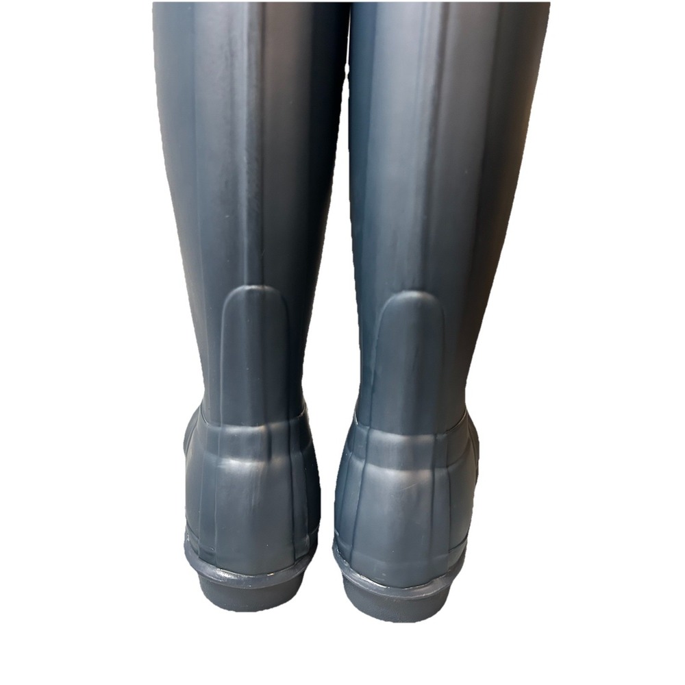 Hunter Boots Women's 9 Original Tall Rubber Waterproof Casual Rain Navy Blue - Picture 6 of 15